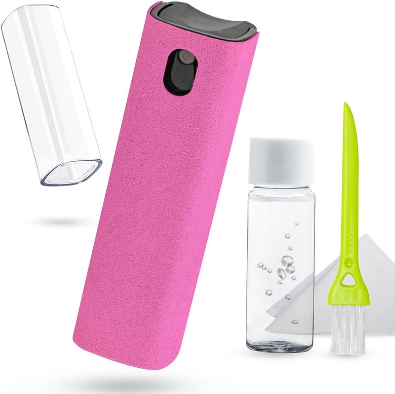 walrfid Screen Cleaner Touchscreen Mist Spray, Cleaning Kit for Electronic Smart Phone TV, Laptop, Tablet, PC, Computer LCD Flat Screens, Eyeglasses, Compatible with iPhone iPad MacBook Pro - Hot Pink - Image 1